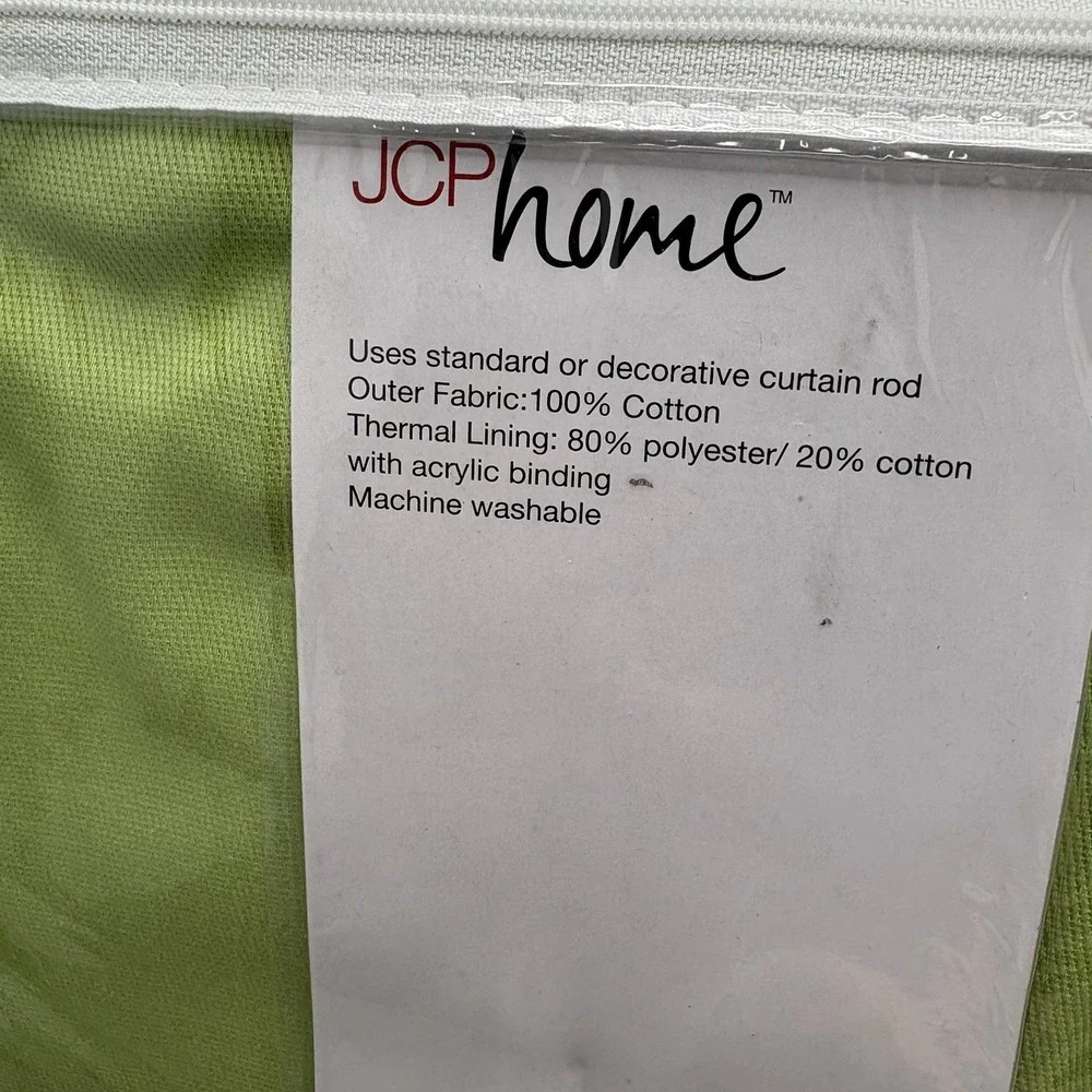 JC Penney Grommet Curtains Set Of 2 Panels‎ New Split Pea Color 40 X 84 NOS VTG